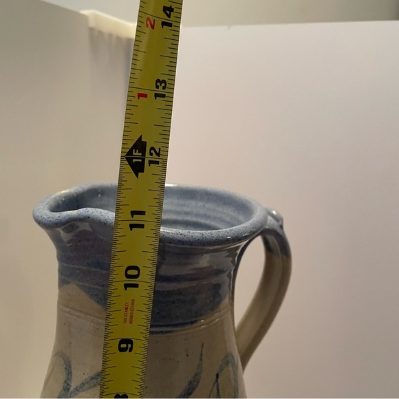 Studio Art Pottery Pitcher Artist Signed Vintage - Picture 7 of 8